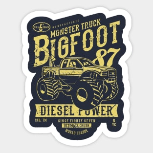 Monster Truck Big Foot Diesel Power 1987 Sticker